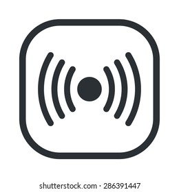 vector illustration of modern b lack icon signaling