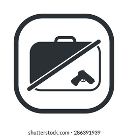 vector illustration of modern b lack icon detector