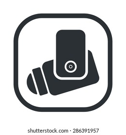 vector illustration of modern b lack icon camera