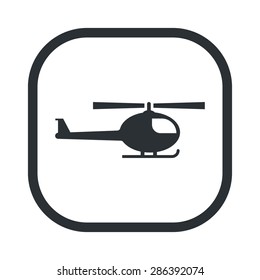 vector illustration of modern b lack icon helicopter