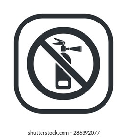 vector illustration of modern b lack icon fire extinguisher