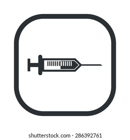 vector illustration of modern b lack icon syringe