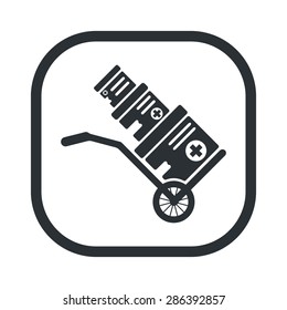 vector illustration of modern b lack icon medicines