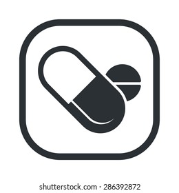 vector illustration of modern b lack icon pills