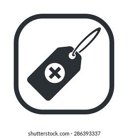 vector illustration of modern b lack icon tag medical