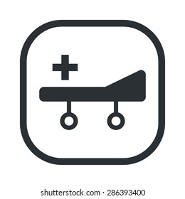 vector illustration of modern b lack icon hospital