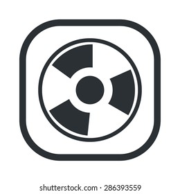 vector illustration of modern b lack icon radiation