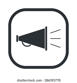 vector illustration of modern b lack icon horn