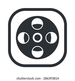 vector illustration of modern b lack icon reel of film
