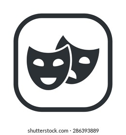 vector illustration of modern b lack icon mask movie