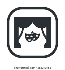 vector illustration of modern b lack icon mask movie
