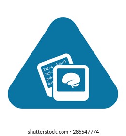 vector illustration of modern b lack icon brain 
