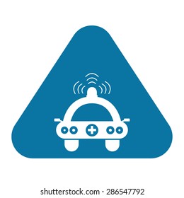 vector illustration of modern b lack icon ambulance