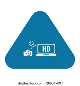 vector illustration of modern b lack icon monitor