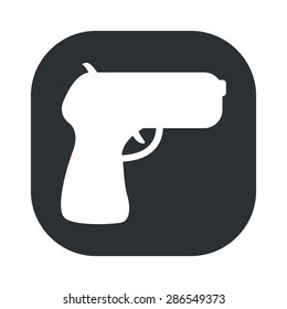 vector illustration of modern b lack icon gun