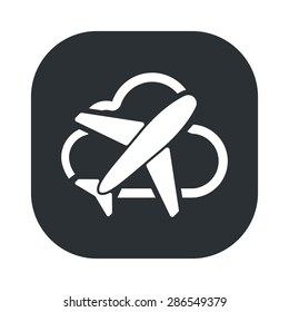 vector illustration of modern b lack icon airplane