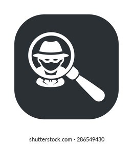 vector illustration of modern b lack icon police