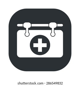 vector illustration of modern b lack icon hospital