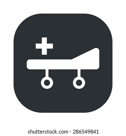 vector illustration of modern b lack icon hospital
