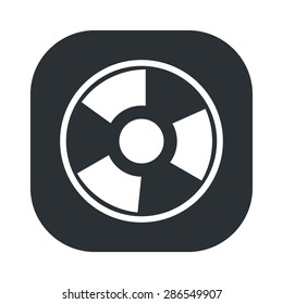 vector illustration of modern b lack icon radiation