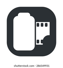 vector illustration of modern b lack icon frame cinema