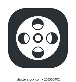 vector illustration of modern b lack icon reel of film