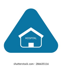 vector illustration of modern b lack icon hospital