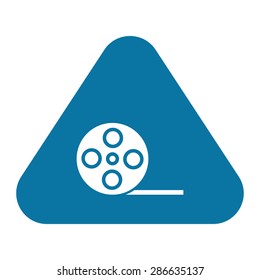 vector illustration of modern b lack icon reel of film
