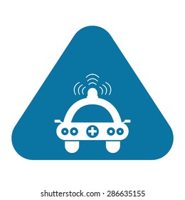 vector illustration of modern b lack icon ambulance
