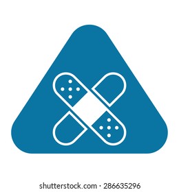 vector illustration of modern b lack icon plaster