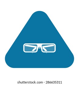 vector illustration of modern b lack icon glasses 3d