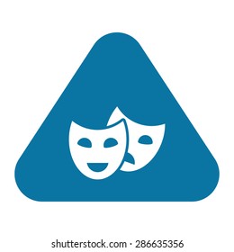 vector illustration of modern b lack icon mask movie