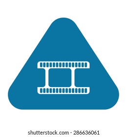 vector illustration of modern b lack icon frame cinema
