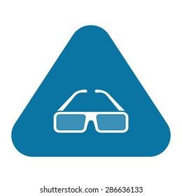 vector illustration of modern b lack icon glasses 3d