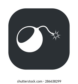vector illustration of modern b lack icon bomb