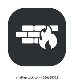 vector illustration of modern b lack icon fire wall