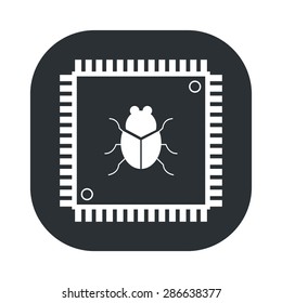 vector illustration of modern b lack icon cpu