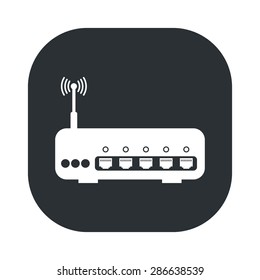 vector illustration of modern b lack icon router