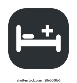 vector illustration of modern b lack icon hospital