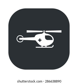 vector illustration of modern b lack icon helicopter
