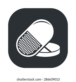 vector illustration of modern b lack icon pills