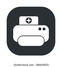 vector illustration of modern b lack icon printer