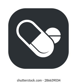 vector illustration of modern b lack icon pills