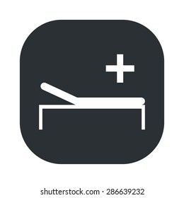 vector illustration of modern b lack icon hospital