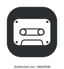 vector illustration of modern b lack icon cassette