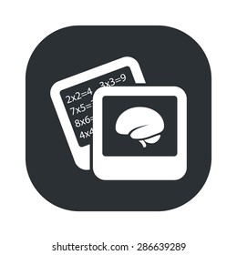 vector illustration of modern b lack icon brain 