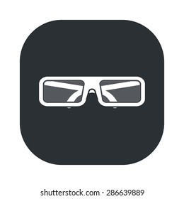 vector illustration of modern b lack icon glasses 3d
