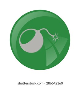 vector illustration of modern b lack icon bomb