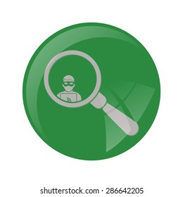 vector illustration of modern b lack icon thief