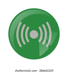 vector illustration of modern b lack icon signaling